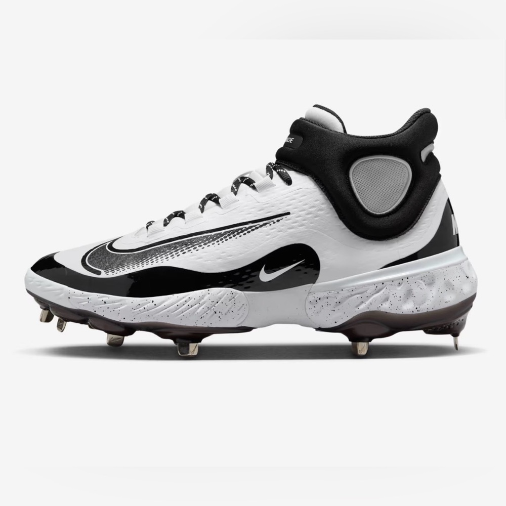 Nike Black and White High-Top Cleats